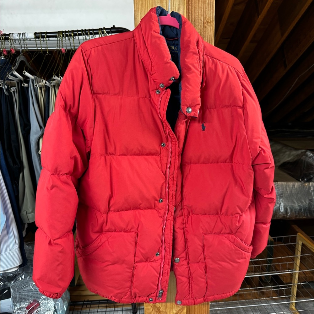 Polo Ralph Lauren Red Puffer Coat